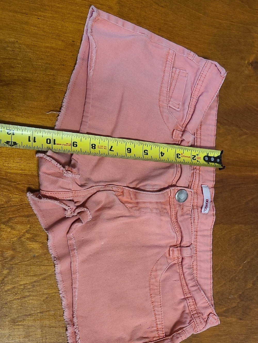 BONGO Coral Pink Denim Cutoff Shorts